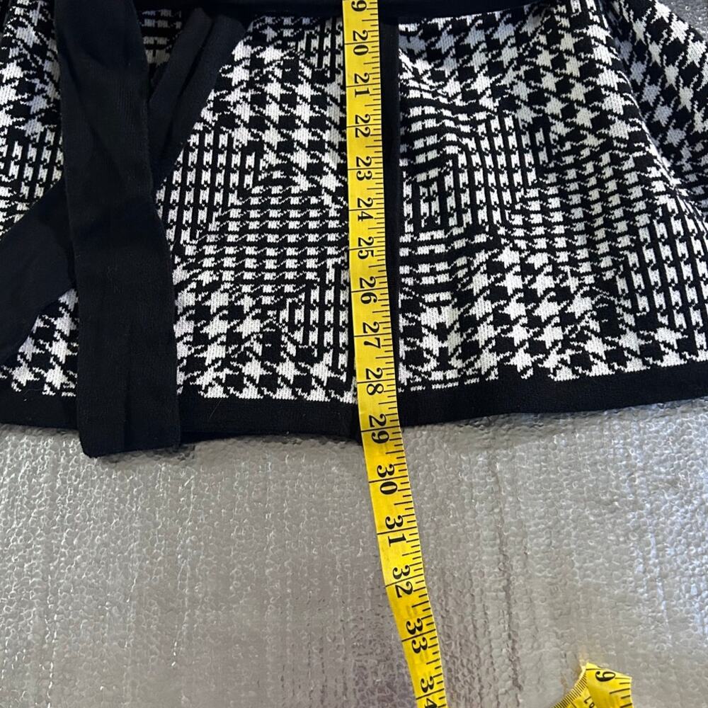 Anne Klein Houndstooth Belted Cardigan Sweater Women's Jacket Size Small NWT - Picture 13 of 13